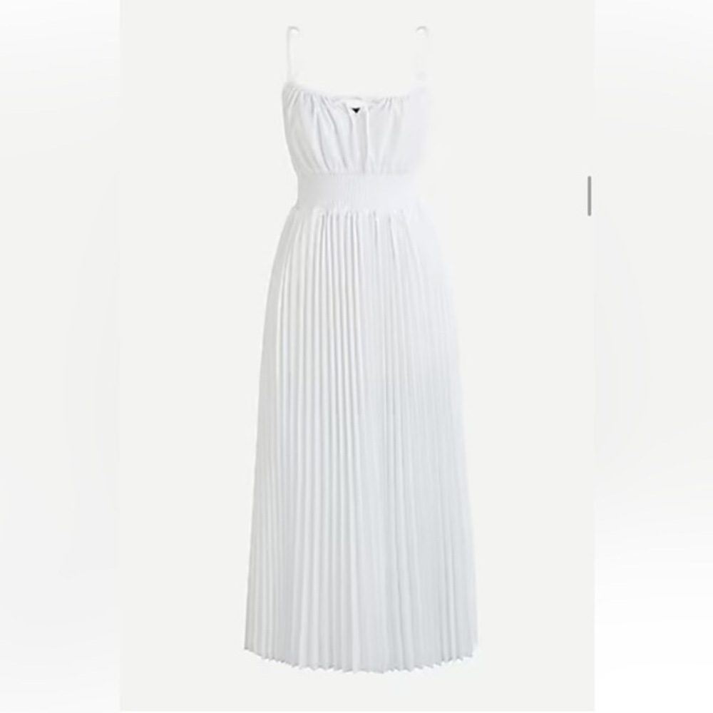 Jcrew Smocked-waist pleated dress, NWT, size 14